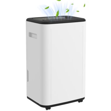 Homcom 6000ml Portable Dehumidifier With 24h Timer, 3 Dehumidifying Modes, 20l/day