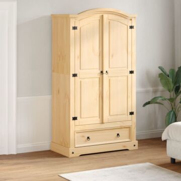 Vidaxl Wardrobe Corona 102x52x186 Cm Solid Wood Pine