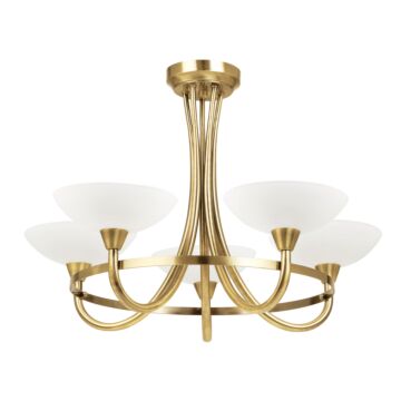 Cagney 5 Ceiling Lamp Antique Brass