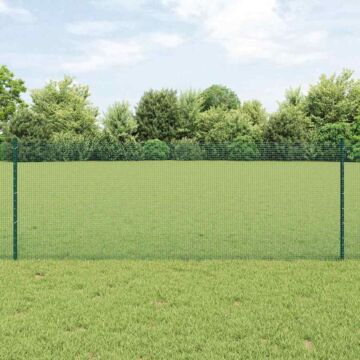 Vidaxl Welded Wire Fence With 44 U Posts Green 0.8x100 M Steel