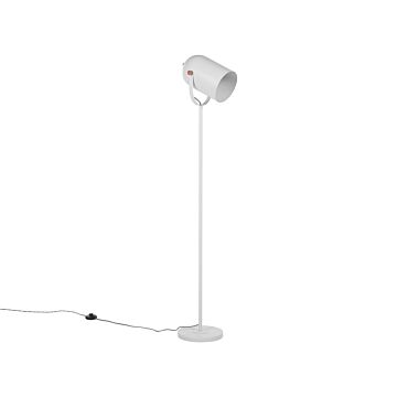 Floor Lamp White Metal 156 Cm Spotlight Shade Adjustable Industrial Home Office Beliani