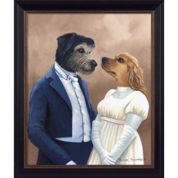 Kennel Club V – Mr & Mrs Fitzwilliam [smaller Size] By Peter Annable - Framed Art