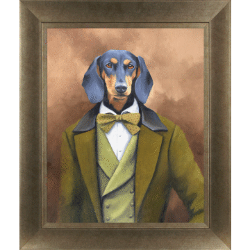Kennel Club Iv – The Duke Of Dachshund By Peter Annable - Framed Art