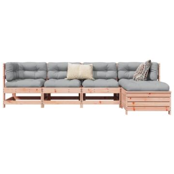Vidaxl 5 Piece Garden Sofa Set Solid Wood Douglas Fir