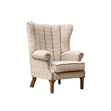 Fluted Wing Chair Natural/oak