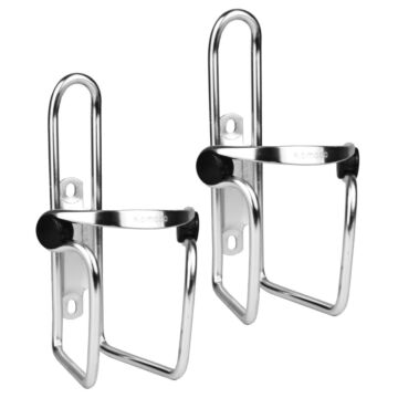 Set Of 2 Bicycle Bottle Cages - Silver