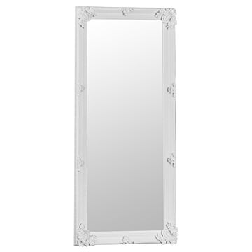 Accent Mirror White Painted Wooden Frame