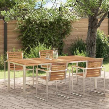 Vidaxl Outdoor Dining Table 200x90x74.5 Cm Solid Wood Teak