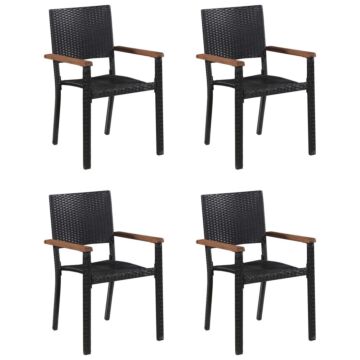 Vidaxl 5 Piece Garden Dining Set Black