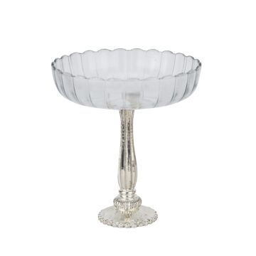 Large Fluted Glass Display Bowl