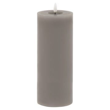 Luxe Collection Melt Effect 3.5x9 Grey Led Wax Candle