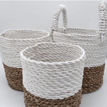 Seagrass Basket Set - Natural White