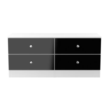 Yarmouth 4 Drawer Bed Box In Black & White