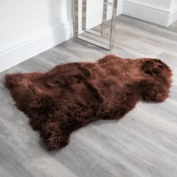 Brown Sheepskin Rug Xxl