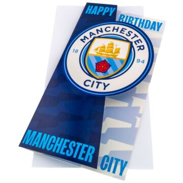 Manchester City Fc Crest Birthday Card