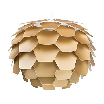 Pendant Lamp Gold Plastic Pine Cone Globe Shade Hanging Lamp Beliani
