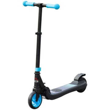 Homcom Folding Electric Scooter Adult E Scooter, 120w, With Rear Wheel Brake, 8km/h Maximum Speed, For Ages 6+ Years Old, Sky Blue