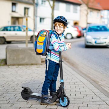 Homcom Folding Electric Scooter Adult E Scooter, 120w, With Rear Wheel Brake, 8km/h Maximum Speed, For Ages 6+ Years Old, Sky Blue