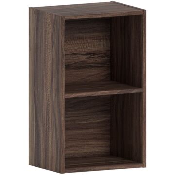 Vida Designs Oxford 2 Tier Cube Bookcase, Walnut