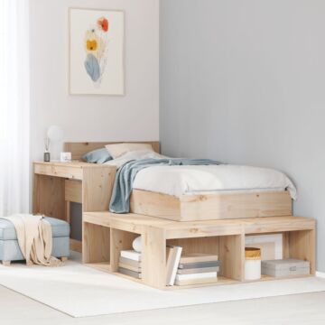 Vidaxl Bed Frame Without Mattress 90x200 Cm Solid Wood Pine