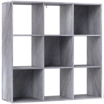 Homcom Nine-cube Storage Shelf - Marble Grey