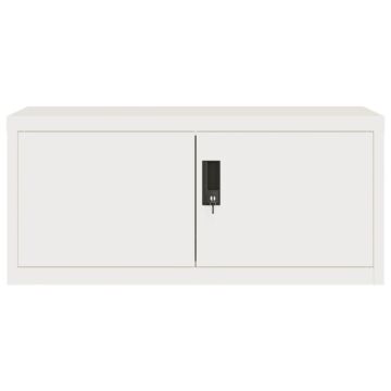 Vidaxl File Cabinet White 90x40x130 Cm Steel