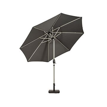 Grey 3m Crank And Tilt Parasolbrushed Aluminium Pole (48mm Pole, 8 Ribs)this Parasol Is Made Using Polyester Fabric Which Has A Weather-proof Coating & Upf Sun Protection Level 50