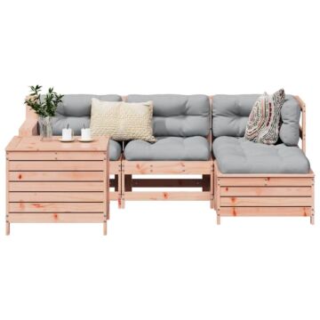 Vidaxl 5 Piece Garden Sofa Set Solid Wood Douglas Fir