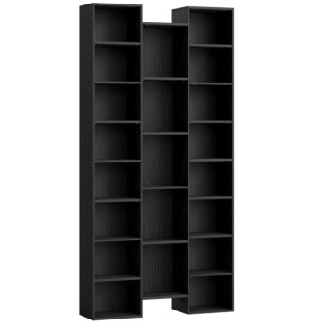 Homcom 21-compartment Bookshelf - Black