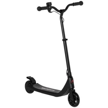 Homcom Electric Scooter, 120w Motor E-scooter W/ Battery Display, Adjustable Height, Rear Brake For Ages 6+ Years - Black