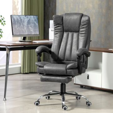 Vinsetto Six-point Massage Chair, With Heat And Footrest - Dark Grey