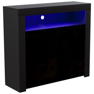 Vida Designs Nova 2 Door Led Sideboard, Black