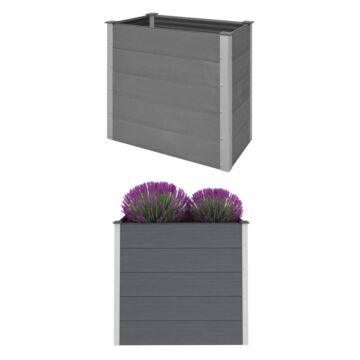 Vidaxl Garden Raised Bed Wpc 100x50x91 Cm Grey