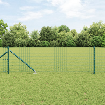 Vidaxl Euro Fence With 13 Spike Posts 0.6x50 M Galvanised Steel Green