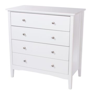 Como White 4 Drawer Chest