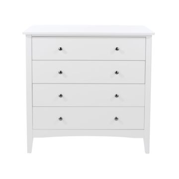 Como White 4 Drawer Chest