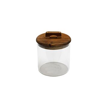 Glass Storage Jar With Acacia Lid 1.1l