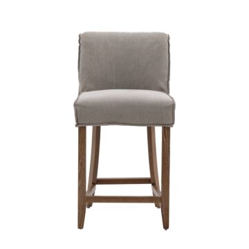 Tarnby Bar Stool Grey Linen (2pk)