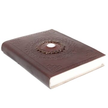 Leather Moonstone Notebook (7x5