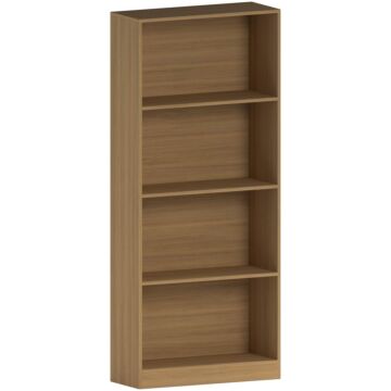 Vida Designs Cambridge 4 Tier Large Bookcase, Oak