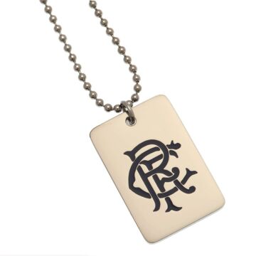 Rangers Fc Enamel Crest Dog Tag & Chain