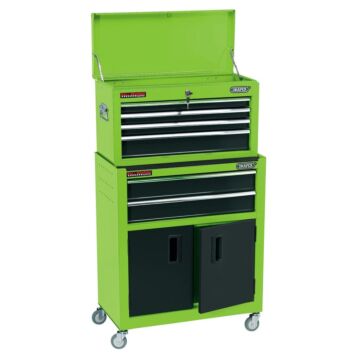 Draper Tools Combo Roller Cabinet And Tool Chest 61.6x33x99.8 Cm Green