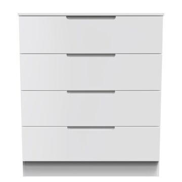 Milan 4 Drawer Chest In White