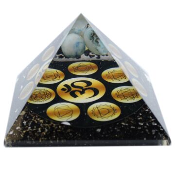 Orgonite Pyramid - Midnight Om Chakra - 9cm