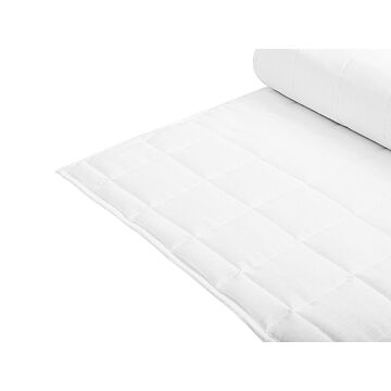 Duvet White Polyester Blend Single Size 135 X 200 Cm Light Filling Quilted Beliani