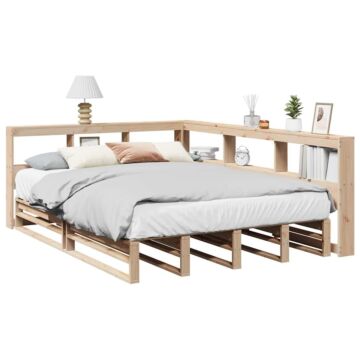 Vidaxl Bookcase Bed Without Mattress 150x200cm Solid Wood Pine