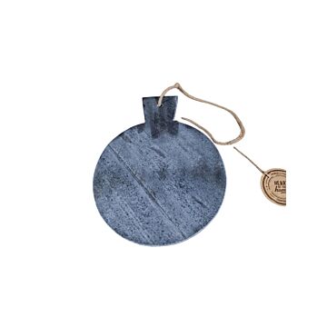 Grey Round Marble Chopping Board 31x25cm