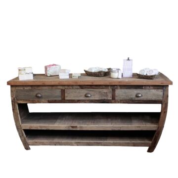 Centrepiece Recycled Wood Table - 180x60x80cm