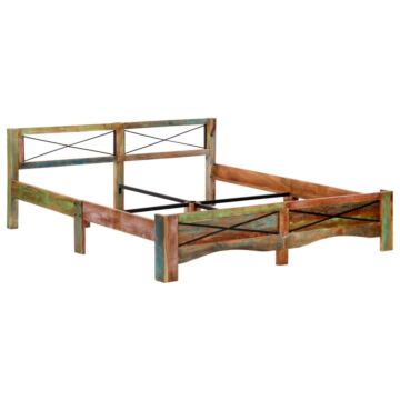 Vidaxl Bed Frame Solid Reclaimed Wood 180x200 Cm Super King