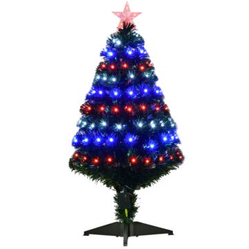 Homcom 3ft (90cm) Fibre Optic Artificial Christmas Tree